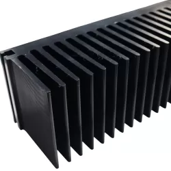 100mm x 215mm x 75mm Black Aluminium Heat Sink - 2110 Grams - V1-THS-56-100-B 100mm x 215mm x 75mm Black Aluminium Heat Sink - 2110 Grams - V1-THS-56-100-B