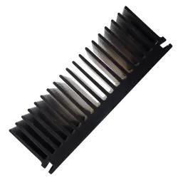 Black Aluminium Heat Sink - 75mm x 215mm x 75mm  - 1570 Grams - V1-THS-56-75-B