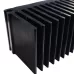 Black Aluminium Heat Sink - 75mm x 215mm x 75mm - 1570 Grams - V1-THS-56-75-B Black Aluminium Heat Sink - 75mm x 215mm x 75mm - 1570 Grams - V1-THS-56-75-B